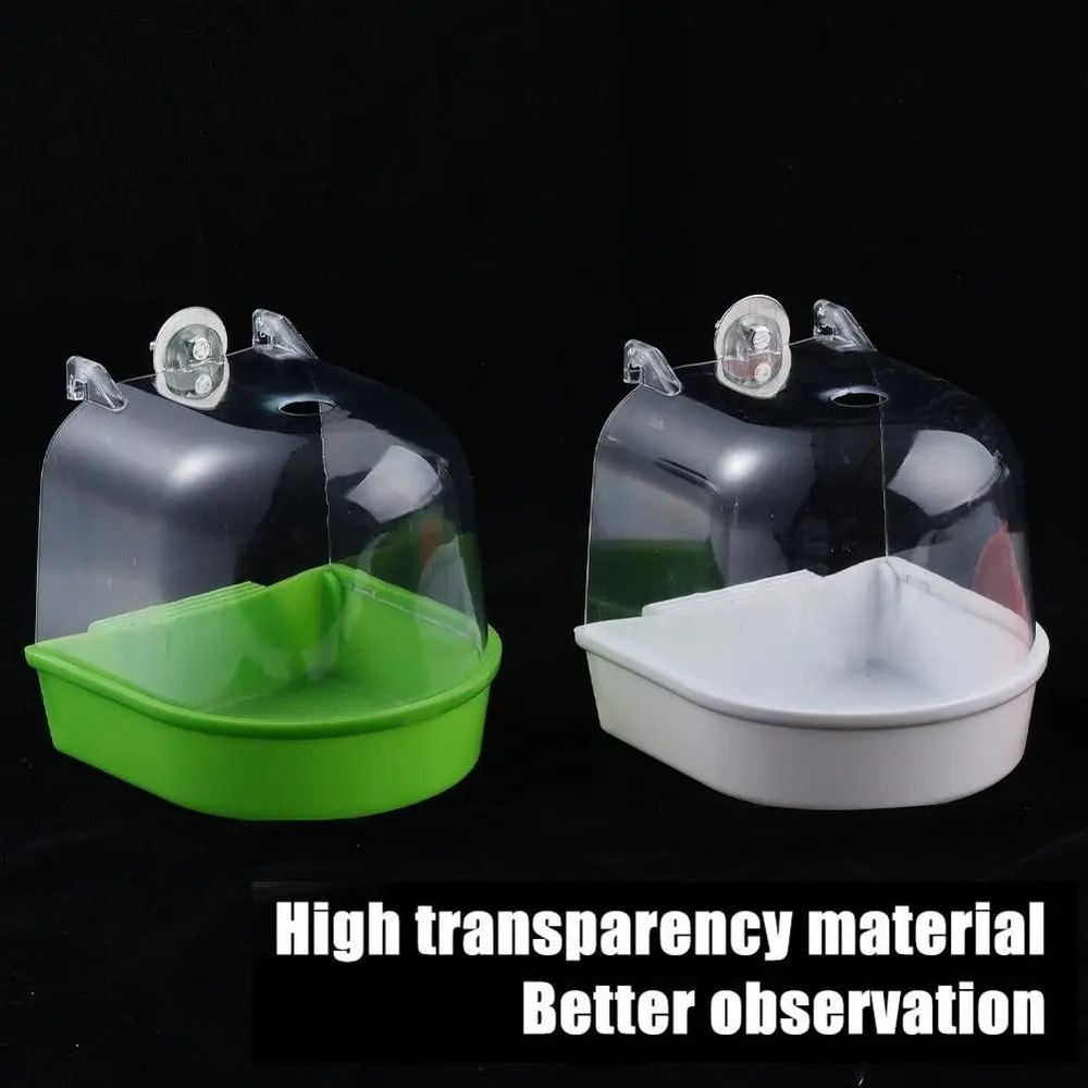 Hanging Bird Bath Bowl Plastic Bird Water Bathtub For Parrots Parakeets And Small Birds 5