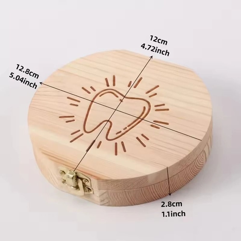 Childrens Milk Tooth Keepsake Box Baby First Teeth Storage Case Memory Collection Box 4