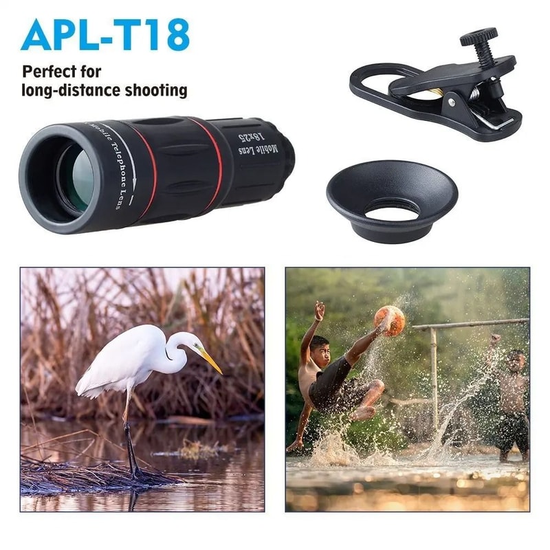 18x Telephoto Phone Lens Clip On Telescope Camera Lens For Concert Travel And Long Distance Photos 1