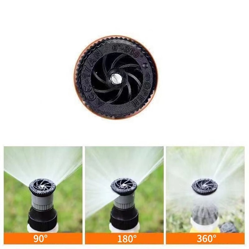 3 Pack 360 Degree Rotating Garden Sprinkler Adjustable Irrigation Watering System With Buried Plug 5
