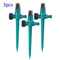 3 Pack 360 Degree Rotating Garden Sprinkler Adjustable Irrigation Watering System With Buried Plug 6