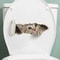 3D Peeking Kitten Toilet Sticker Waterproof Self Adhesive Bathroom Toilet Seat Decor 2
