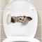 3D Peeking Kitten Toilet Sticker Waterproof Self Adhesive Bathroom Toilet Seat Decor 4