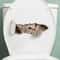3D Peeking Kitten Toilet Sticker Waterproof Self Adhesive Bathroom Toilet Seat Decor 5