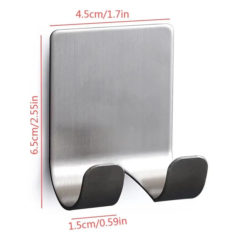 2 Pack Stainless Steel Razor Holder Bathroom Shaver Stand Wall Hook Organizer For Men 5