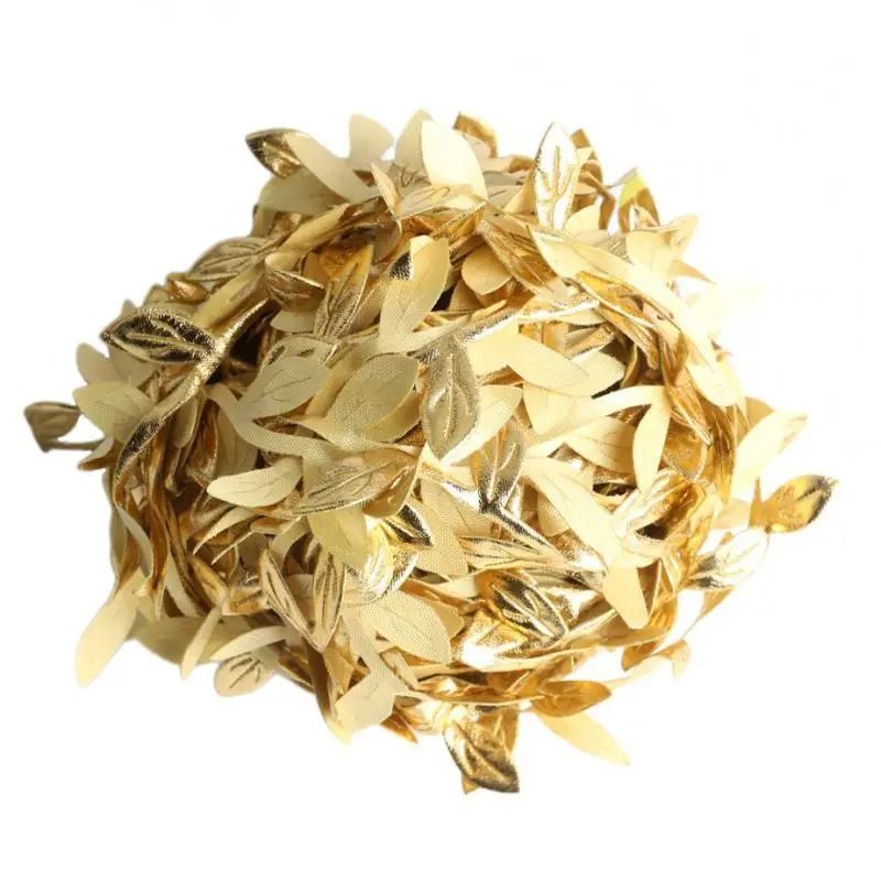 Gold Leaf Vine Garland Artificial Silk Leaves Wreath For Wedding Decor Scrapbooking And DIY Crafts 0