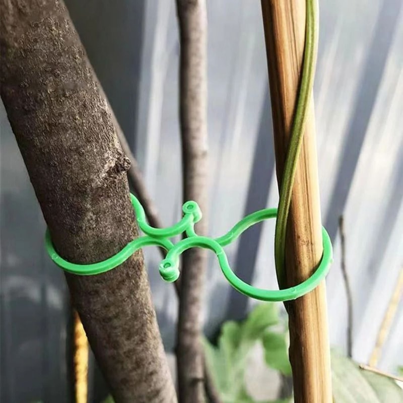 Figure Eight Plant Clips Plastic Garden Vine Ties For Trellis Support And Stem Fixing 50 Or 100 Pac 2