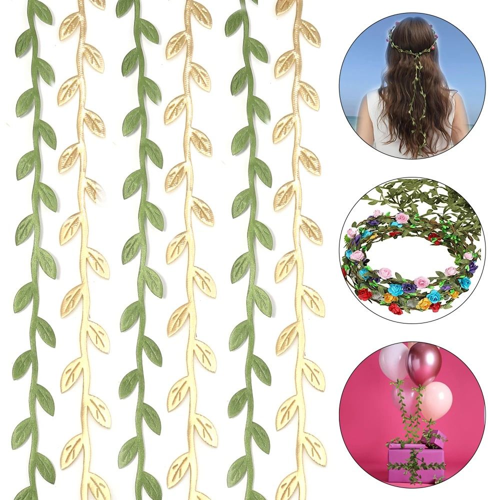 Silk Leaf Vine Garland Artificial Green Leaves For Wedding Decor DIY Wreaths And Scrapbooking 5 To 0