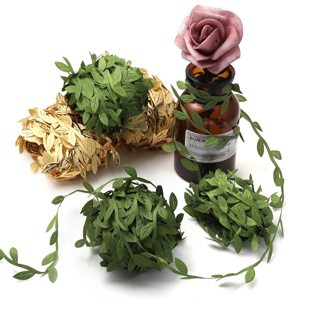 Silk Leaf Vine Garland Artificial Green Leaves For Wedding Decor DIY Wreaths And Scrapbooking 5 To 6