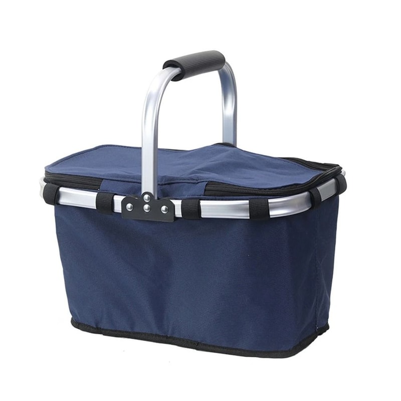 Folding Insulated Meal Basket Portable Handheld Cooler Shopping Basket For Lunch Delivery And Outdo 6