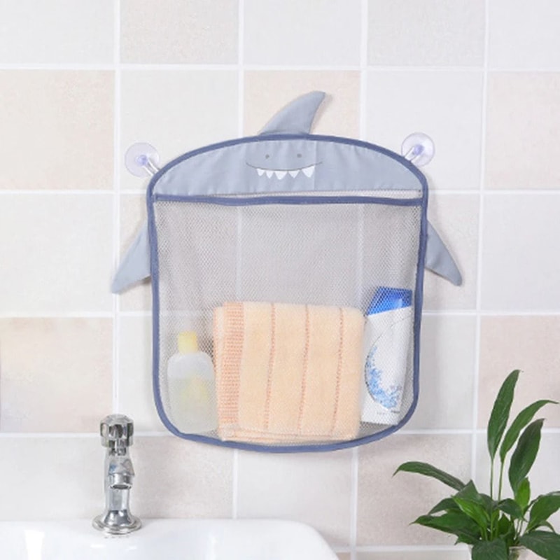 Hanging Mesh Storage Bag Colorful Cartoon Organizer Basket For Kitchen Bathroom And Produce Storage 2