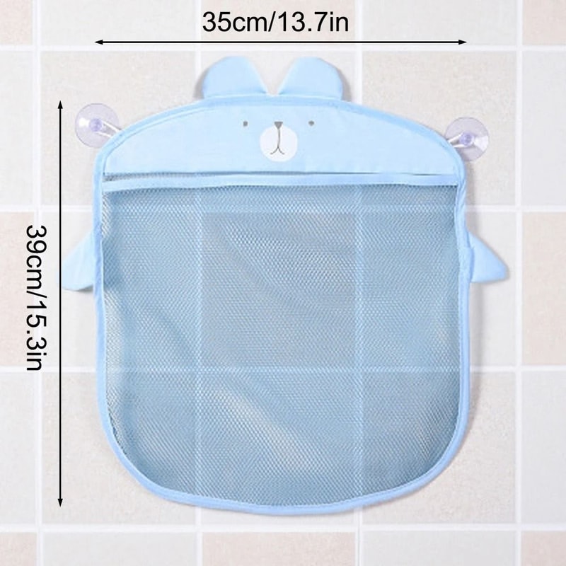Hanging Mesh Storage Bag Colorful Cartoon Organizer Basket For Kitchen Bathroom And Produce Storage 5