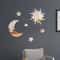 Star And Moon Acrylic Mirror Wall Stickers 6 Piece Self Adhesive Removable DIY Bedroom Decor Set 0