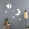 Star And Moon Acrylic Mirror Wall Stickers 6 Piece Self Adhesive Removable DIY Bedroom Decor Set 4