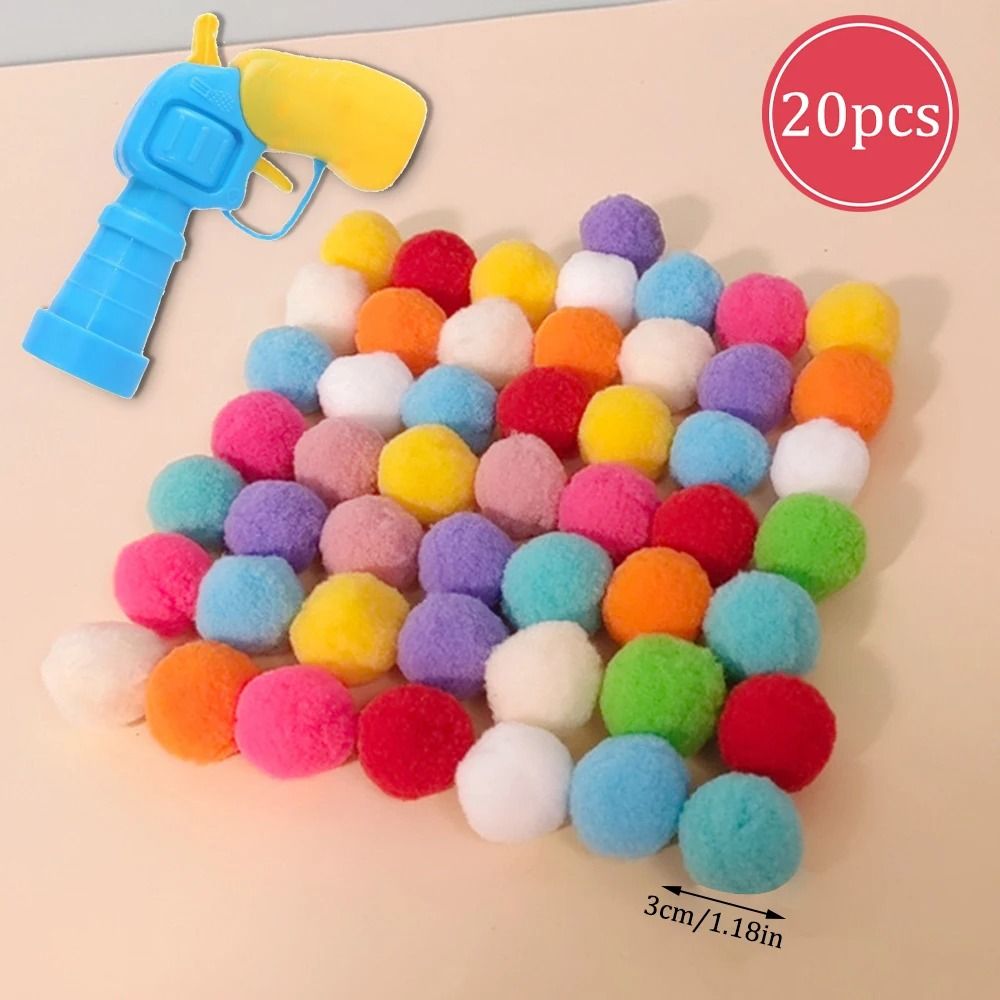 Interactive Cat Toy Ball Launcher Gun With Plush Bounce Balls Fun Indoor Play And Exercise Toy 0