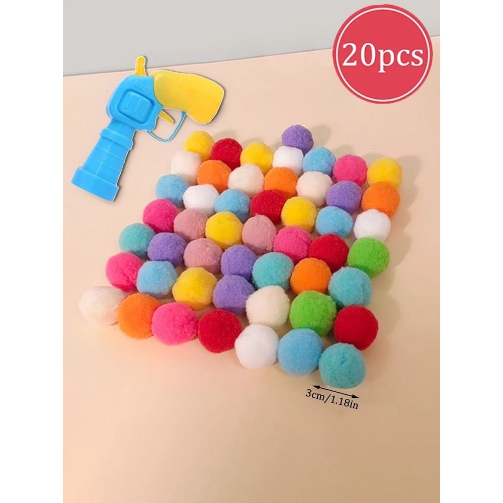 Interactive Cat Toy Ball Launcher Gun With Plush Bounce Balls Fun Indoor Play And Exercise Toy 6