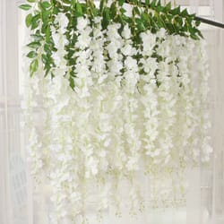 artificial wisteria hanging garland 12 piece flower strings for wedding arch garden and home party decor