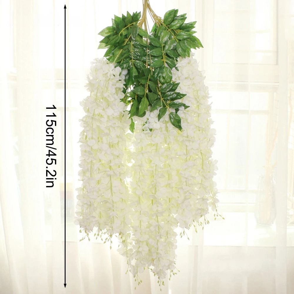 Artificial Wisteria Hanging Garland 12 Piece Flower Strings For Wedding Arch Garden And Home Party 4