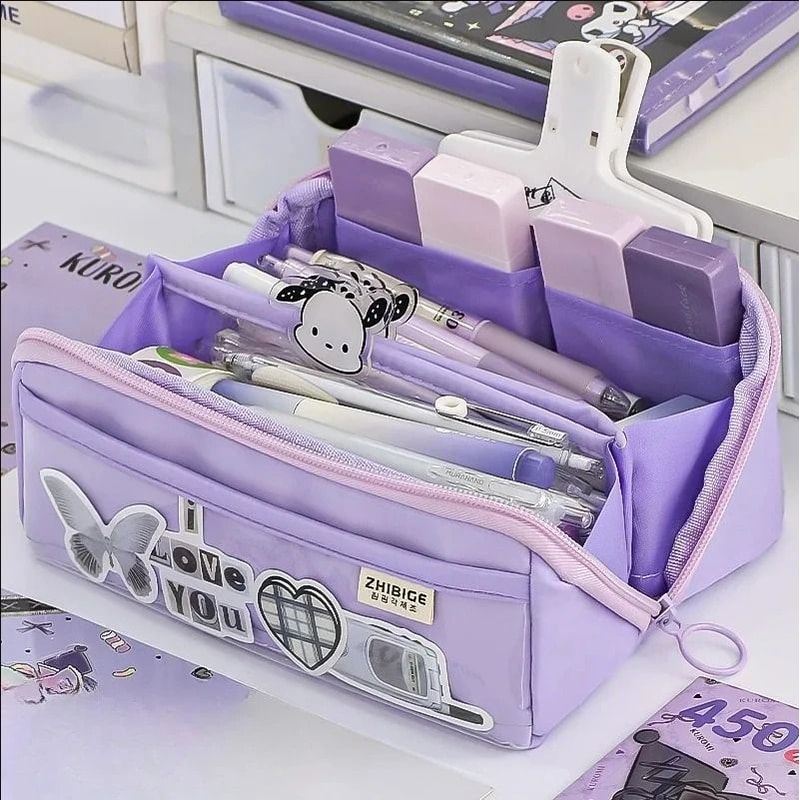 10 Tier Transparent Pencil Case High Capacity Multi Compartment Pen Bag For Kids School And Travel 11