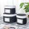 Quilted Tableware Storage Box With Zipper Lid For Plates Bowls And Dishes 2