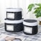 Quilted Tableware Storage Box With Zipper Lid For Plates Bowls And Dishes 2