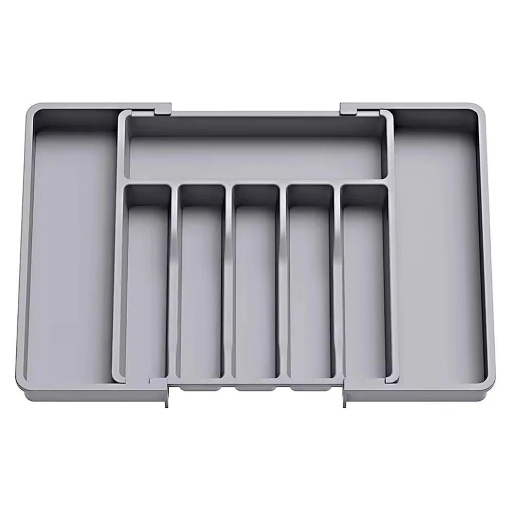 Expandable Cutlery Organizer Tray For Kitchen Drawers With Compartments 7