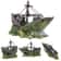 Resin Pirate Shipwreck Aquarium Ornament Underwater Fish Tank Decoration 0