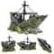 Resin Pirate Shipwreck Aquarium Ornament Underwater Fish Tank Decoration 0