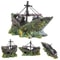 Resin Pirate Shipwreck Aquarium Ornament Underwater Fish Tank Decoration 0