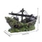 Resin Pirate Shipwreck Aquarium Ornament Underwater Fish Tank Decoration 3
