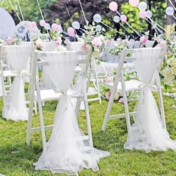 wedding arch draping fabric organza gauze decor for chairs stairs and garden party backdrops