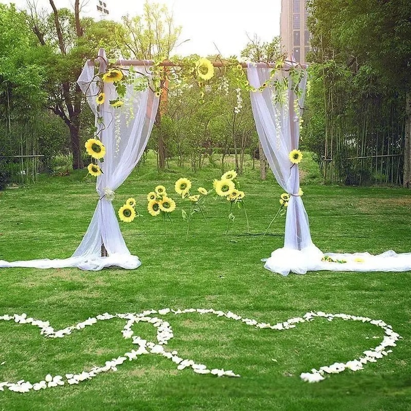 Wedding Arch Draping Fabric Organza Gauze Decor For Chairs Stairs And Garden Party Backdrops 2