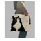 Cute Cat Canvas Tote Bag With Zipper Shoulder Shopping Bag For Students And Daily Use 3