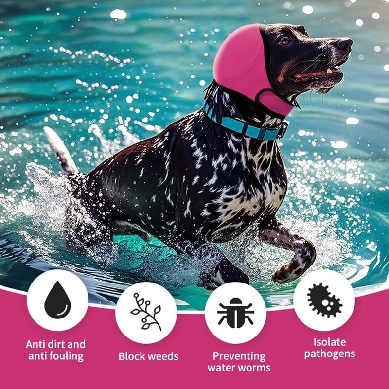 Dog Noise Reduction Ear Muffs Waterproof Calming Headgear For Grooming Swimming And Stress Relief 2