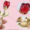 Crystal Glass Rose Mini Flower Ornament Gift With Display Box For Desk Home Weddings And Valentines 5