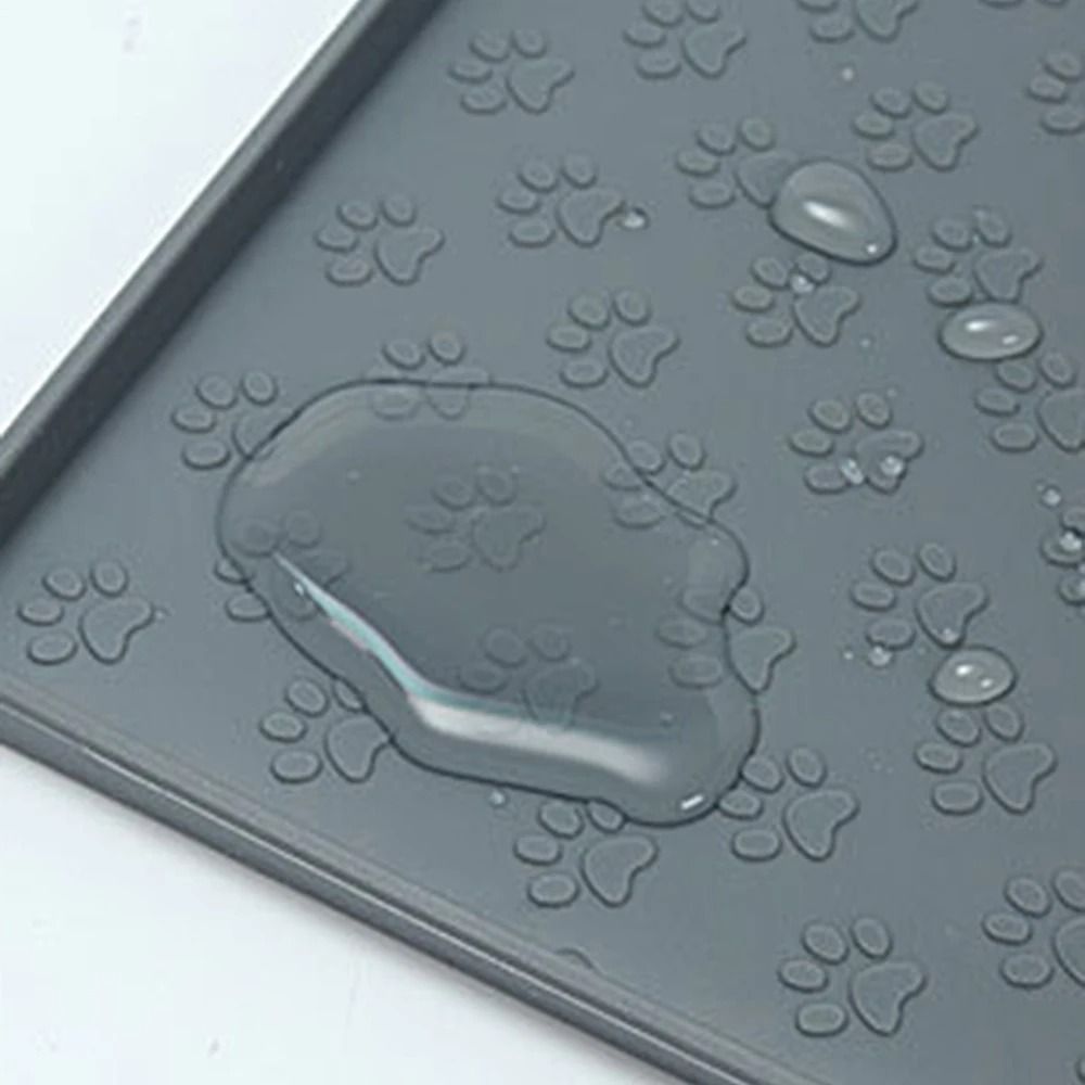 Silicone Pet Feeding Mat Paw Print Spill Proof Non Slip Food Bowl Placemat For Cats And Dogs 5