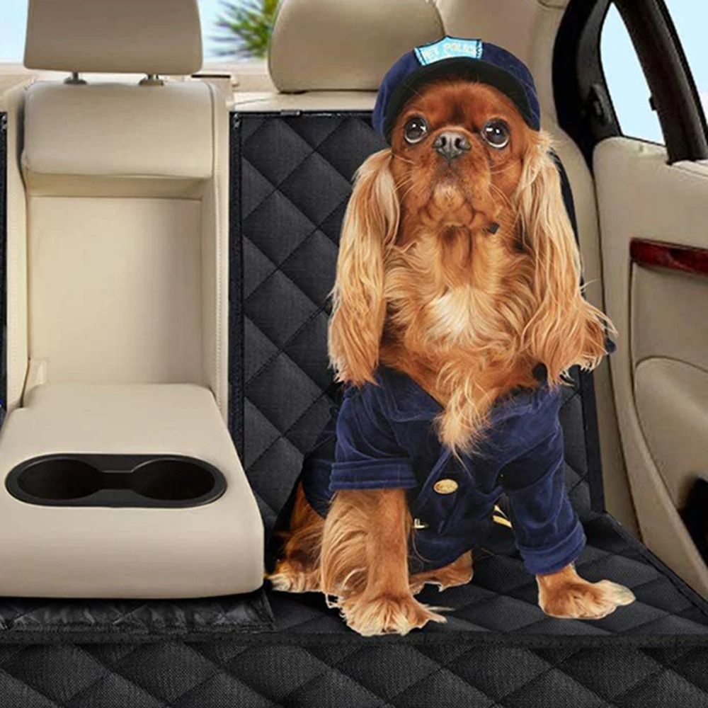 Waterproof Dog Car Seat Cover Rear Seat Hammock Non Slip Pet Travel Mat With Side Wings And Storage 2