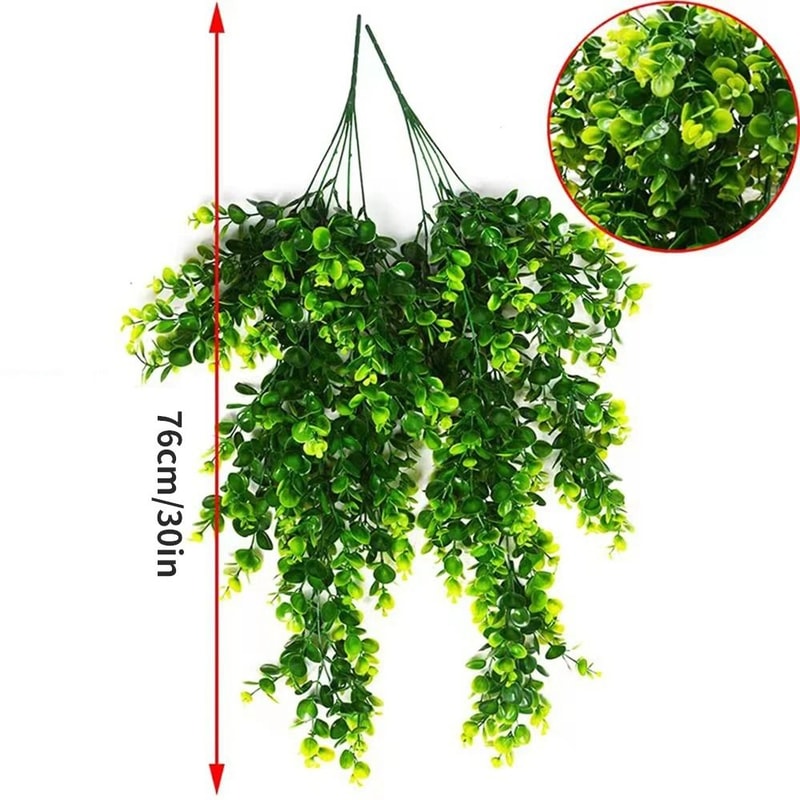 Artificial Hanging Fern Vine Wall Decor Persian Grass Greenery Garland For Home Balcony And Garden 3