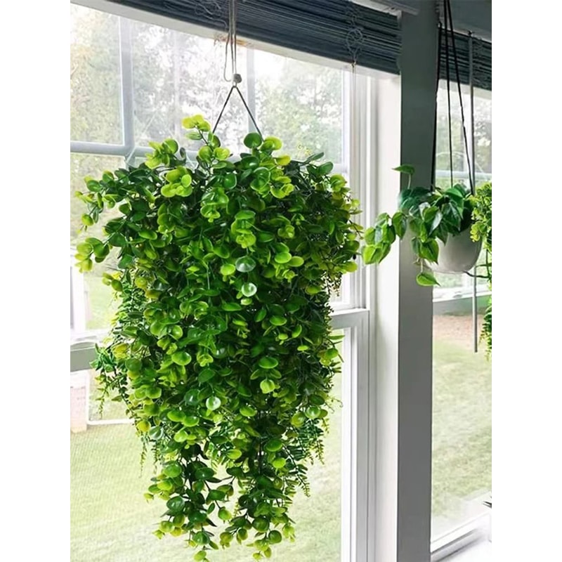 Artificial Hanging Fern Vine Wall Decor Persian Grass Greenery Garland For Home Balcony And Garden 8
