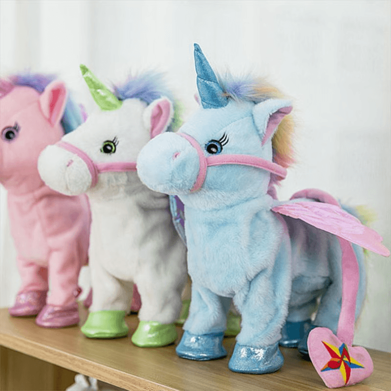 unicorn plush toy that walks and sings