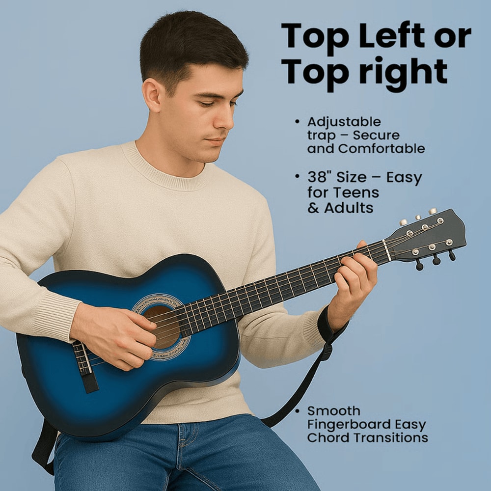 student guitar set with picks and extra strings