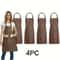 Adjustable Canvas Apron Set With Pockets Comfort Fit For Cooking And Work 4 Pack 10