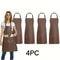 Adjustable Canvas Apron Set With Pockets Comfort Fit For Cooking And Work 4 Pack 10