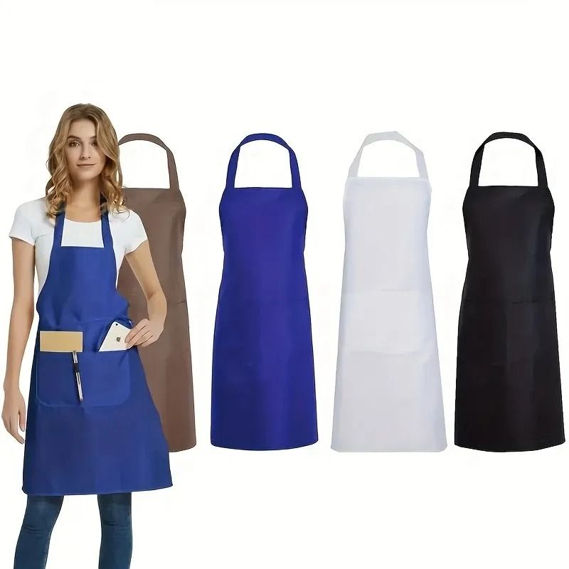 Adjustable Canvas Apron Set With Pockets Comfort Fit For Cooking And Work 4 Pack 1
