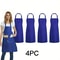 Adjustable Canvas Apron Set With Pockets Comfort Fit For Cooking And Work 4 Pack 2