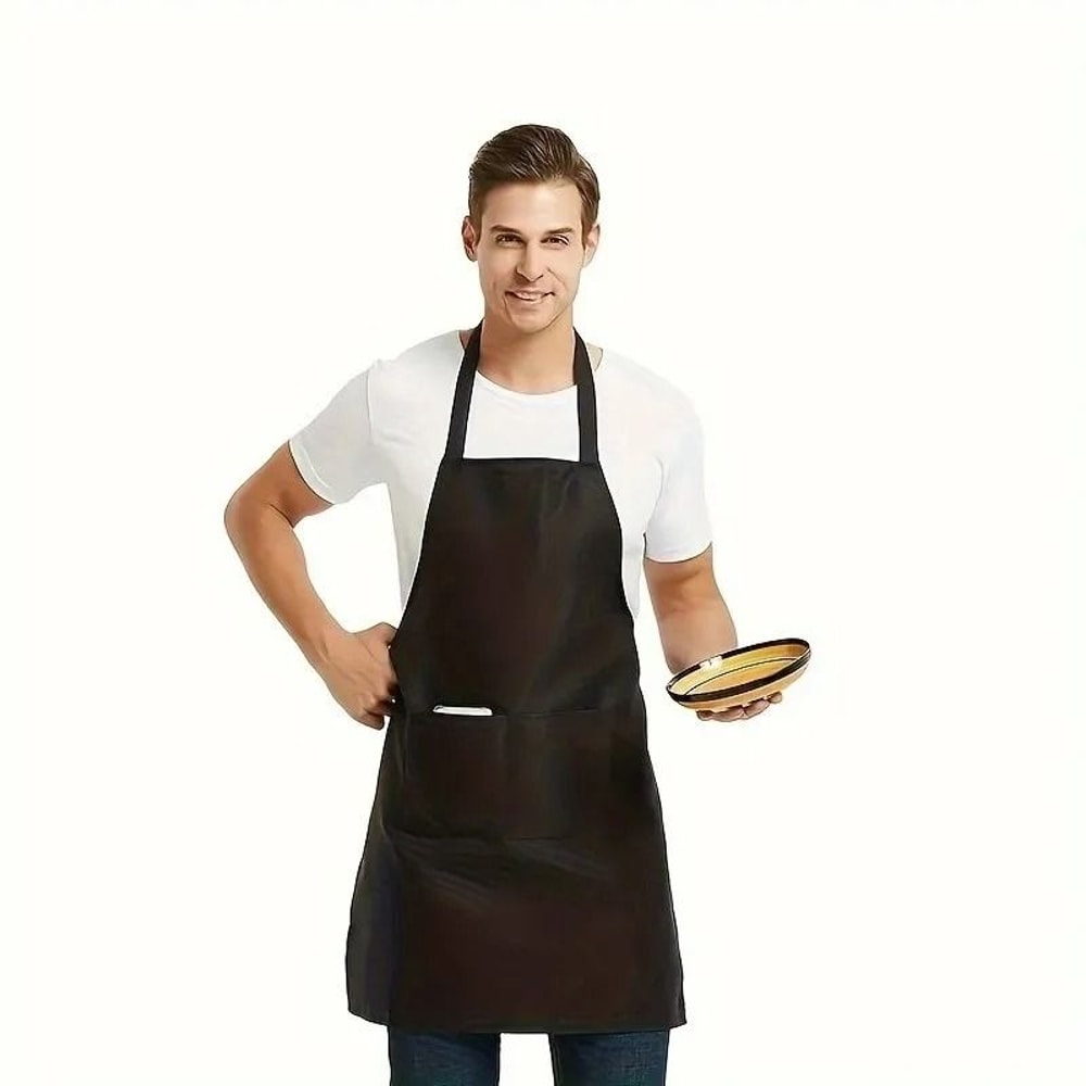 Adjustable Canvas Apron Set With Pockets Comfort Fit For Cooking And Work 4 Pack 4