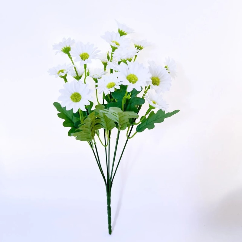 Artificial Daisy And Sunflower Bouquet Set With Chamomile Style Stems For Wedding And Home Decor 21 9