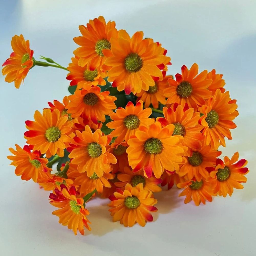 Artificial Daisy And Sunflower Bouquet Set With Chamomile Style Stems For Wedding And Home Decor 21 5