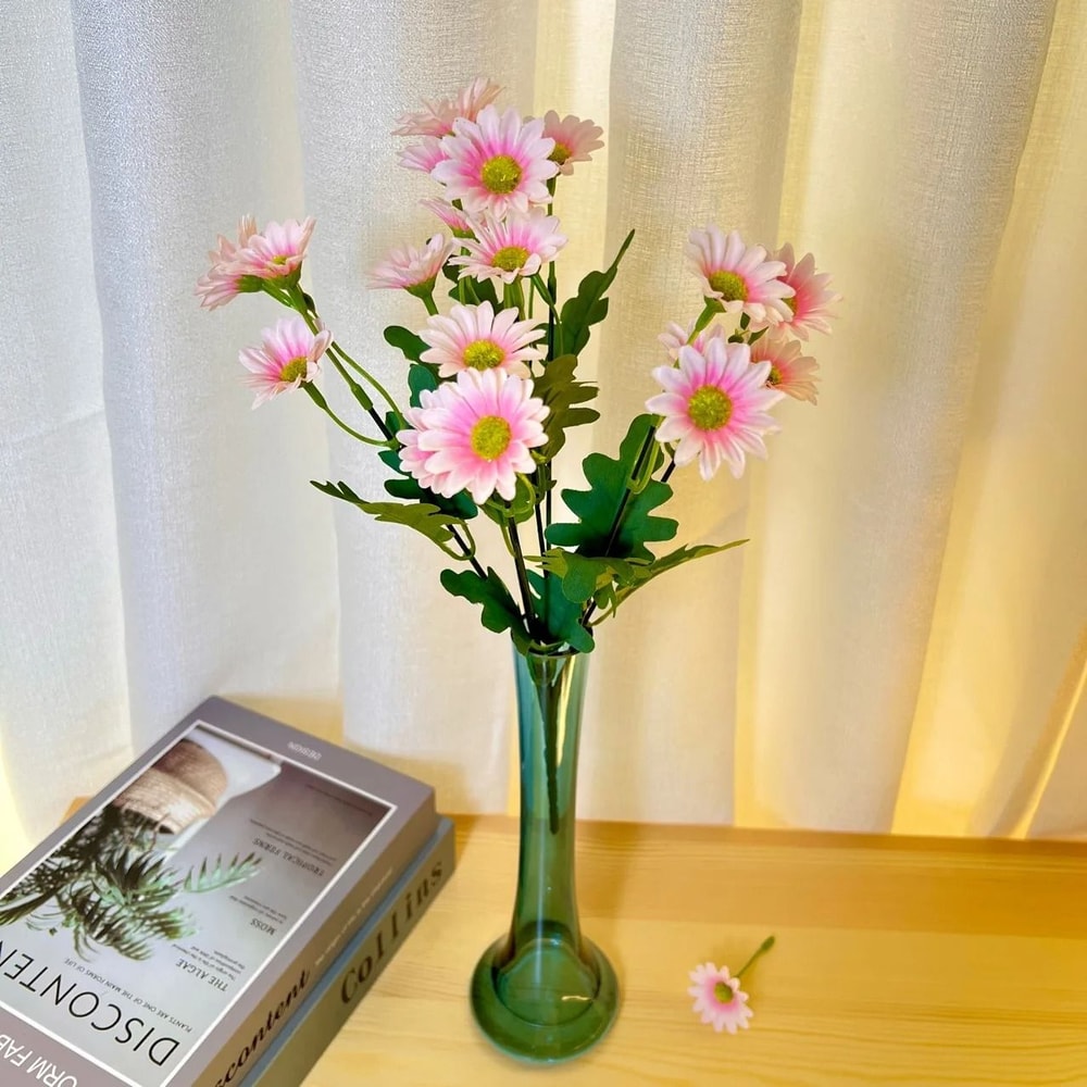 Artificial Daisy And Sunflower Bouquet Set With Chamomile Style Stems For Wedding And Home Decor 21 11