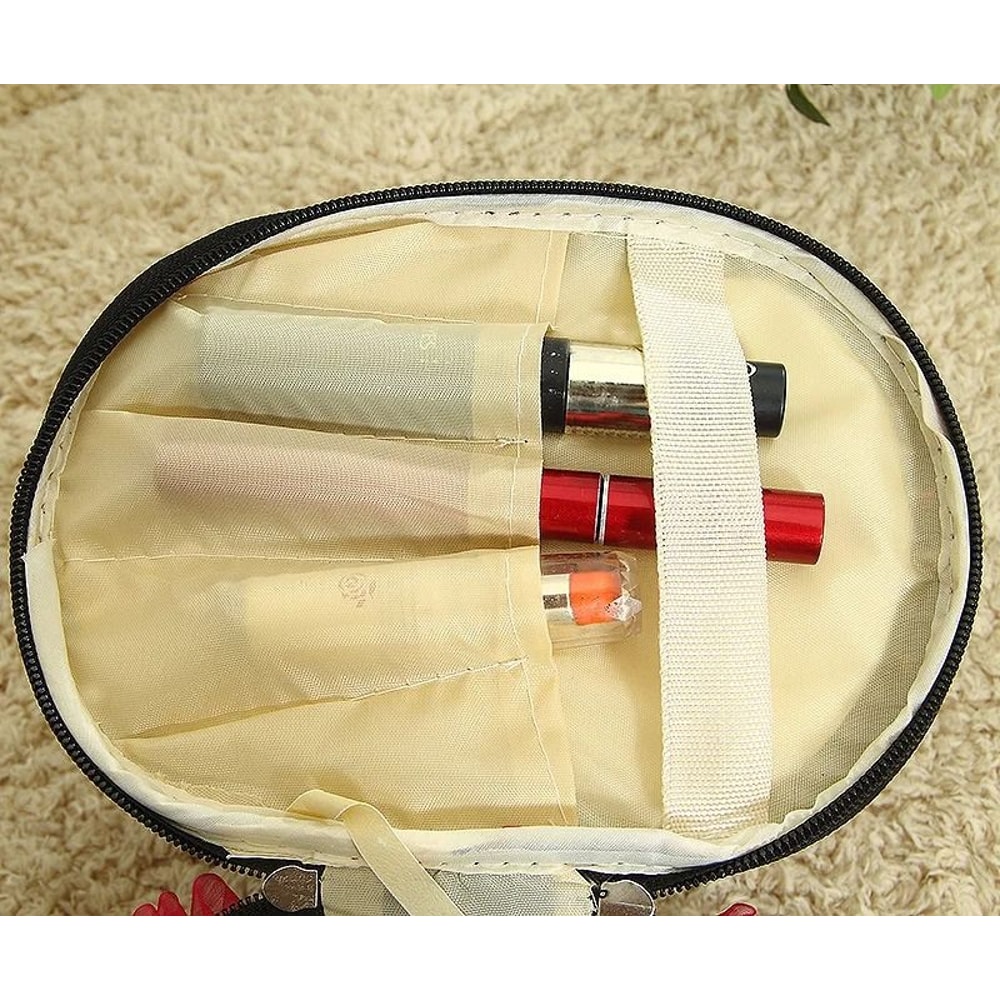 Portable Travel Toiletry And Cosmetic Storage Bag With Handle Makeup Organizer Pouch 4